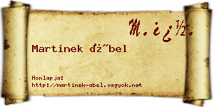 Martinek Ábel névjegykártya